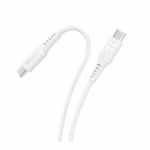 Promate PowerLink-CC120 60W Power Delivery Ultra-Fast USB-C Soft Silicon Cable - White